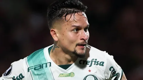 Foto: Cesar Greco/Palmeiras - Arthur marca dois pelo Palmeiras