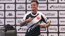Coutinho durante apresentação como novo jogador do Vasco