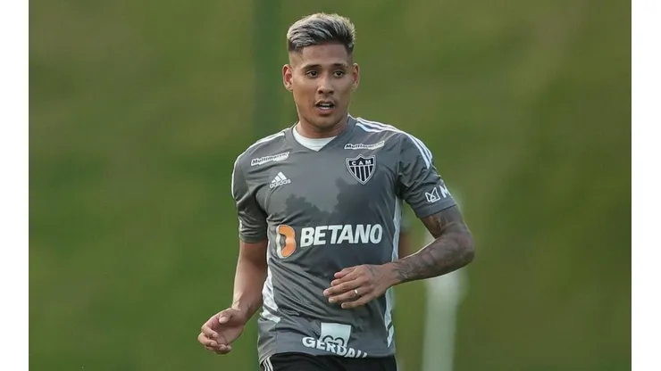 Foto: (Pedro Souza/Atlético) - Zaracho virou dúvida para o jogo entre Atlético e Millonarios, pela Libertadores