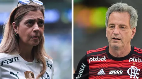 Thiago Ribeiro/AGIF e Ettore Chiereguini/AGIF - Leila e Landim, presidentes do Palmeiras e Flamengo.