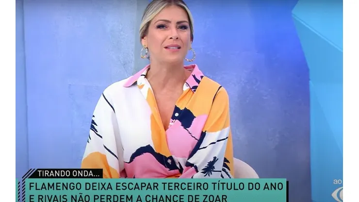 Foto: Reprodução/Band TV - Renata Fan concordou com Héverton Guimarães que Santos não tem convencido no Flamengo