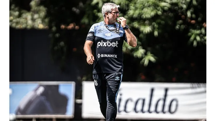 Foto: Raul Baretta/Santos FC - Odair Hellmann busca novas formações no Santos