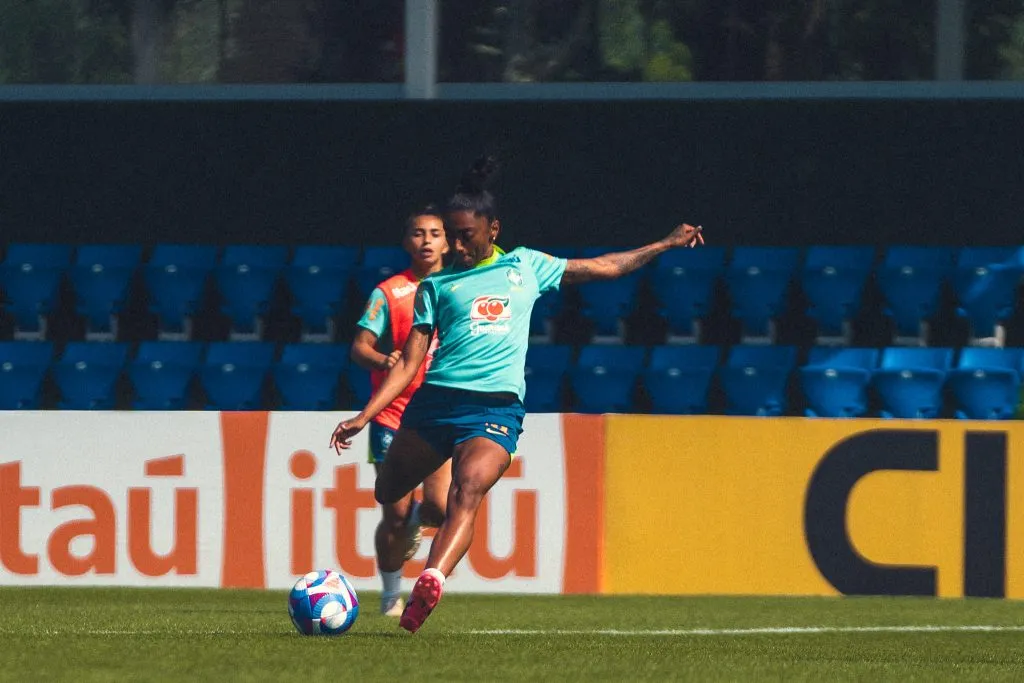 Kerolin em treino da Seleção Brasileira Feminina. Divulgação/Fabio Souza/CBF. 