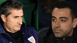 Foto 1: Ernesto Valverde, treinador do Athletic Bilbao - Por: Fran Santiago/Getty Images; Foto: Xavi Hernández, técnico do Barcelona