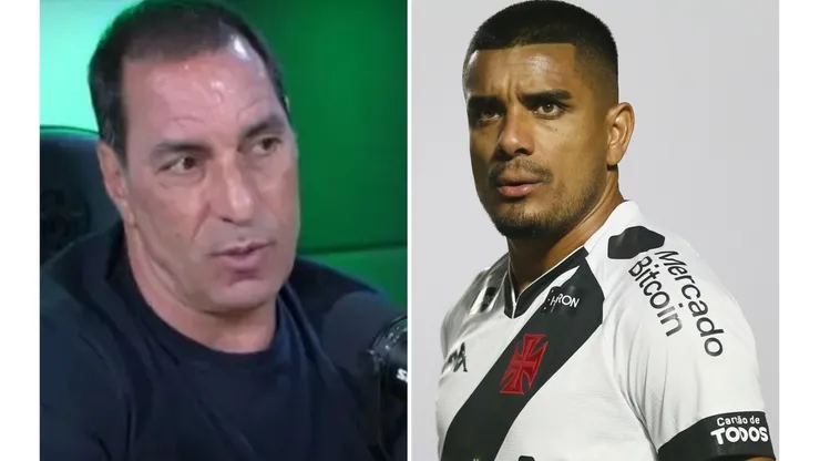 Fotos: (Reprodução/Futbolaço Podcast/Daniel Ramalho/CRVG) - Edmundo 'arrumou confusão' com Léo Matos no Vasco