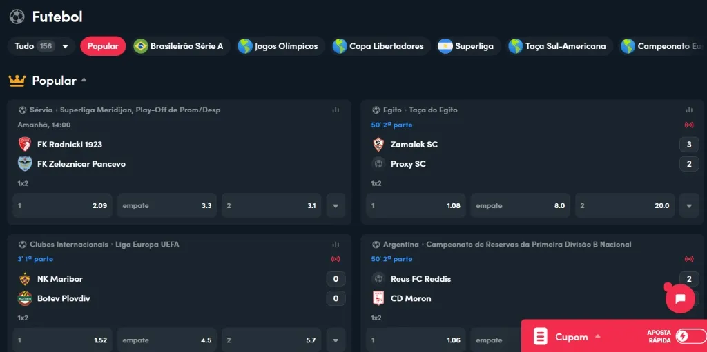 Futebol na Blaze Brasil