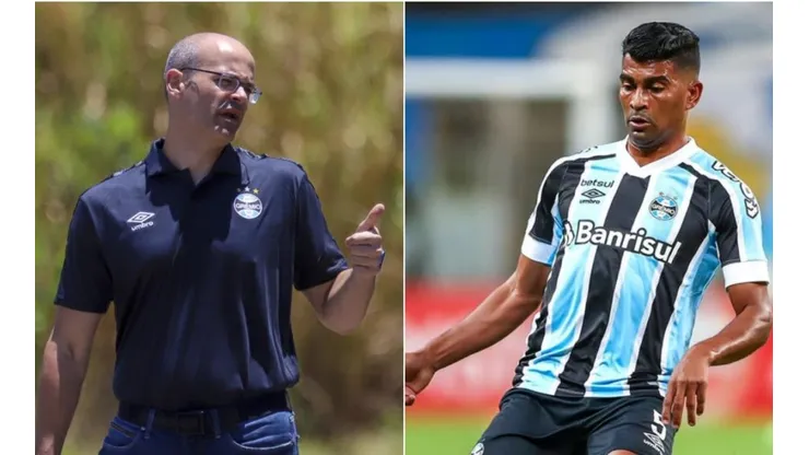 Foto 1: Fernando Alves/AGIF - Foto 2: Lucas Uebel / Grêmio FBPA - Volante não é bem quisto pelo torcedor.