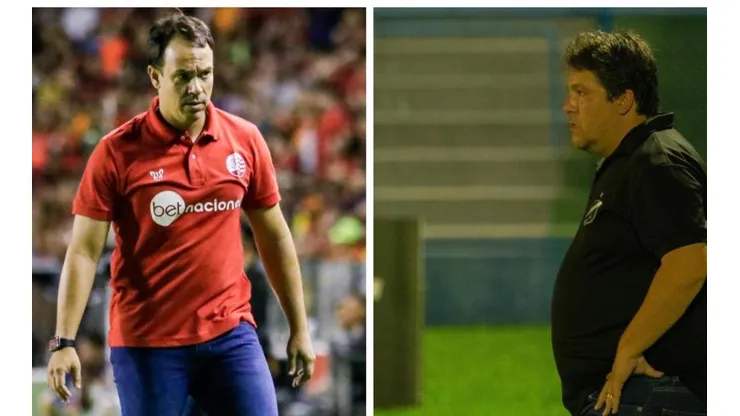 Foto 1: Dado Cavalcanti, técnico do Náutico - Por: Rafael Vieira/AGIF; Foto 2: Fernando Marchiori, treinador do ABC - Por: Aldo Carvalho/AGIF