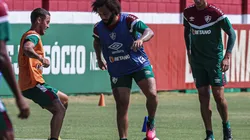 Foto: (Marcelo Gonçalves/Fluminense F.C) - Marcelo durante treino do Fluminense nesta quinta (23)