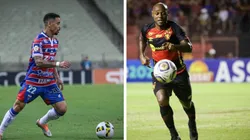 Foto 1: Yago Pikachu em ação pelo Fortaleza - Por: Lucas Emanuel/AGIF; Foto 2: Vagner Love em campo pelo Sport - Por: Rafael Vieira/AGIF