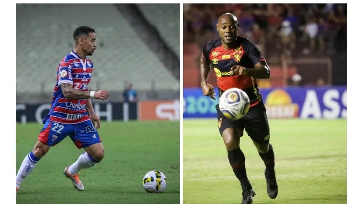Foto 1: Yago Pikachu em ação pelo Fortaleza - Por: Lucas Emanuel/AGIF; Foto 2: Vagner Love em campo pelo Sport - Por: Rafael Vieira/AGIF