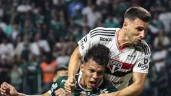 Marcello Zambrana/AGIF/ "Tem duas ações do defensor, tá ok?"; CBF libera áudio do VAR e se pronuncia sobre erro no pênalti em Calleri.