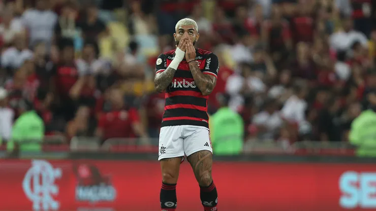 Gabigol treina enquanto espera suspensão. Foto: Wagner Meier/Getty Images