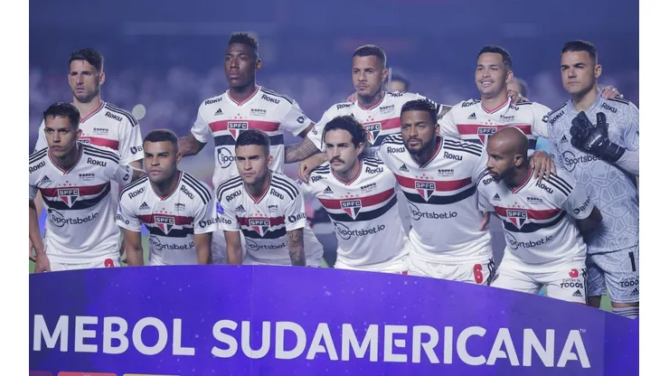 Ettore Chiereguini/AGIF - SPFC em jogo da Sul-Americana.