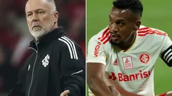 Fotos: Pedro H. Tesch/AGIF e Gil Gomes/AGIF - Mano Menezes e Edenilson: treinador cobrou o volante do Inter