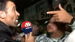 Foto: Reprodução/JP News - Repórter se envolveu em uma confusão com torcedores do Verdão.