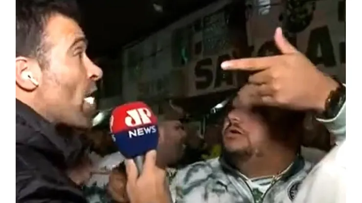 Foto: Reprodução/JP News - Repórter se envolveu em uma confusão com torcedores do Verdão.