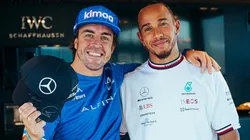 Alonso e Hamilton postaram uma foto juntos