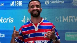 Foto: Leonardo Moreira/FEC - Caio mostrou alegria em defender o Fortaleza