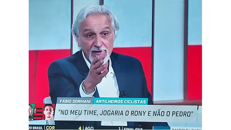 Foto: Reprodução/ESPN - Sormani crê que gol de Pedro não foi uma bicicleta, como o de Rony, do Palmeiras