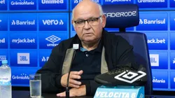 Foto: Rodrigo Fatturi/Grêmio/Divulgação - Pres. Romildo Bolzan Júnior: presidente não irá tratar da renovação do defensor