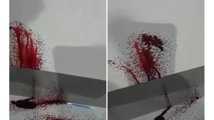 Sangue sem explicação escorrendo em parede de casa assusta moradores do Paraná