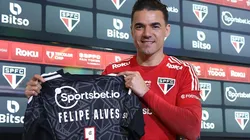 Foto: Rubens Chiri / saopaulofc - Felipe Alves foi apresentado como novo goleiro tricolor
