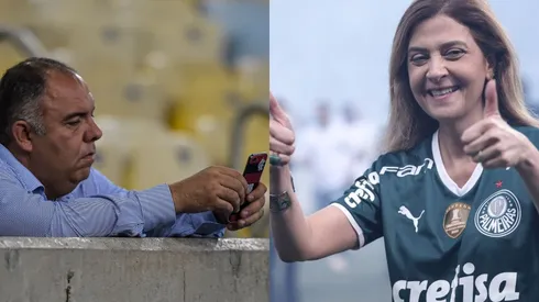 Foto Marcos Braz: Thiago Ribeiro/AGIF e Foto Leila Pereira: Ettore Chiereguini/AGIF | Leila tem condições de fisgar craque na mira do rival