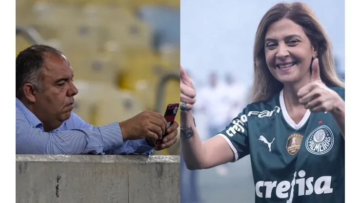 Foto Marcos Braz: Thiago Ribeiro/AGIF e Foto Leila Pereira: Ettore Chiereguini/AGIF | Leila tem condições de fisgar craque na mira do rival