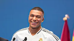 Mbappé me apresentação do Real Madrid Foto: Real Madrid