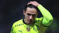 Raphael Veiga, jogador do Palmeiras, durante partida contra o Bahia no estádio Arena Allianz Parque pelo Brasileirão Série A 2024. Foto: Ettore Chiereguini/AGIF