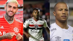 Foto: Marcello Zambrana/AGIF; Ricardo Moreira/Getty Images; Foto: Ricardo Duarte / Internacional - Liziero, Nikão e Sanchéz