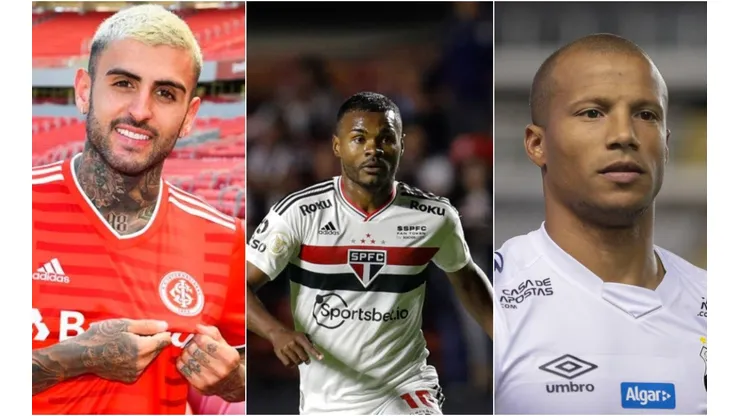 Foto: Marcello Zambrana/AGIF; Ricardo Moreira/Getty Images; Foto: Ricardo Duarte / Internacional - Liziero, Nikão e Sanchéz