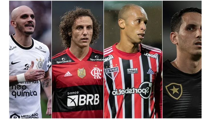 Foto: Robson Mafra/AGIF; Foto: Jorge Rodrigues/AGIF; Foto: Ettore Chiereguini/AGIF - Fábio Santos, David Luiz, Miranda e Gatito