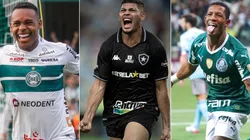 Foto: Gabriel Machado/AGIF; Foto: Jorge Rodrigues/AGIF; Foto: Marcello Zambrana/AGIF; Igor Paixão do Coritiba, Erison do Botafogo e Danilo do Palmeiras