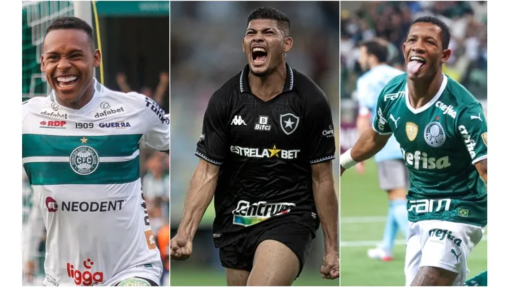 Foto: Gabriel Machado/AGIF; Foto: Jorge Rodrigues/AGIF; Foto: Marcello Zambrana/AGIF; Igor Paixão do Coritiba, Erison do Botafogo e Danilo do Palmeiras