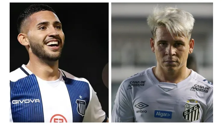 Nahuel Bustos e Soteldo foram especulados no São Paulo (Foto: Marcello Zambrana/AGIF) (Foto: Divulgação/Talleres)