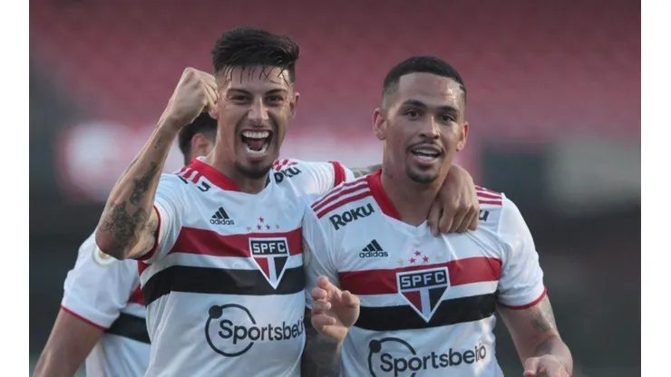 Rigoni e Luciano juntos em 2021. Foto: Divulgação/ SPFC
