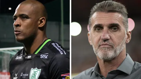 Montagem: fotos de Fernando Moreno e Jorge Rodrigues/AGIF - Mancini se manifestou sobre saída polêmica de Jailson do América-MG