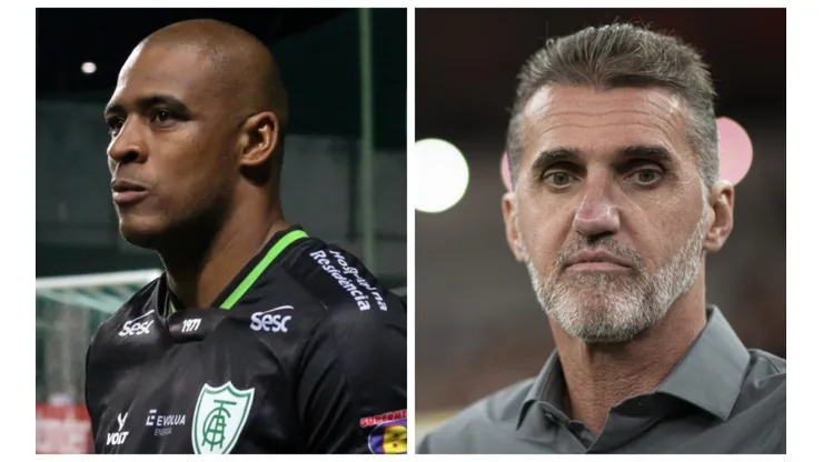 Montagem: fotos de Fernando Moreno e Jorge Rodrigues/AGIF - Mancini se manifestou sobre saída polêmica de Jailson do América-MG