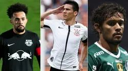 Foto: Marcello Zambrana/AGIF; Foto: Marcello Zambrana/AGIF; Foto: Diogo Reis/AGIF - Claudinho, Balbuena e Scarpa