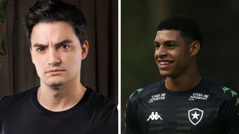 Foto: Montagem de Reprodução/Twitter e Vitor Silva/BFR - Felipe Neto negou que Botafogo tenha sido negado por Luis Henrique em prol do rival