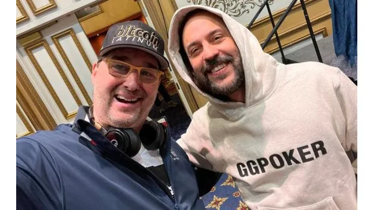 Lenda do poker se encontra com lenda do rap brasileiro (Foto: Reprodução Twitter oficial Phil Hellmuth)