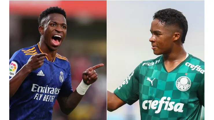Foto: Fran Santiago/Getty Images / Marcello Zambrana/AGIF | Enquato Vini Jr já faz sucesso na Europa, Endrick desperta interesse de gigantes do Velho Continente