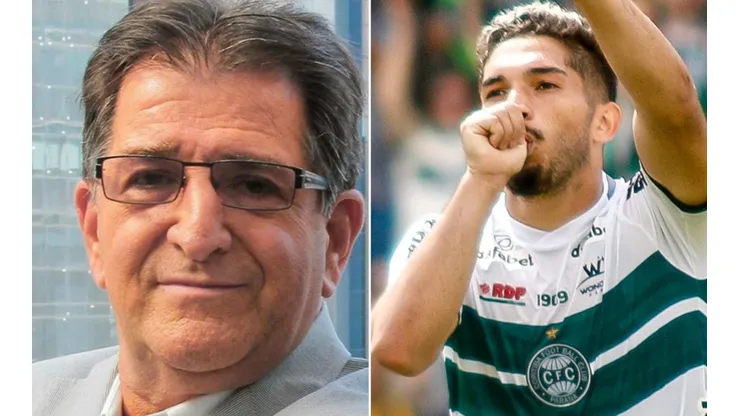 Fotos: Coritiba/Divulgação e Gabriel Machado/AGIF - Em reunião com organizadas, dirigente lamentou a lesão do meio-campista