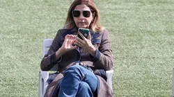 Foto: Cesar Greco/SEP - Leila é cobrada pelos torcedores do Palmeiras.