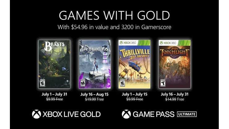 Xbox Games with Gold de julho terá Relicta, Beasts of Maravilla Island e mais