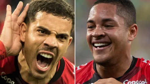 Fotos: Robson Mafra/AGIF e Gil Gomes/AGIF - Terans e Vitor Roque: dupla será titular no Athletico contra o Libertad