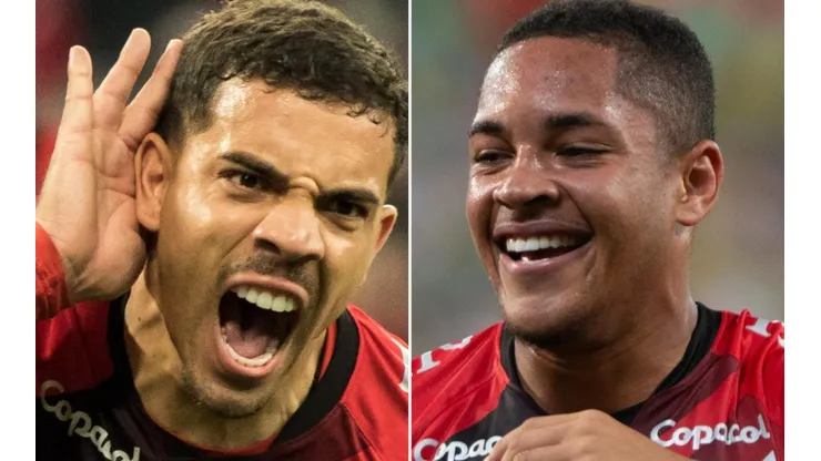 Fotos: Robson Mafra/AGIF e Gil Gomes/AGIF - Terans e Vitor Roque: dupla será titular no Athletico contra o Libertad