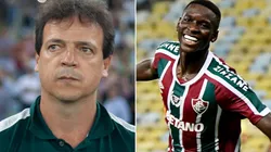 Fotos: Marcelo Gonçalves/Fluminense/Divulgação e Mailson Santana/Fluminense/Divulgação - Diniz e Luiz Henrique: treinador procura substituto para o jovem atacante